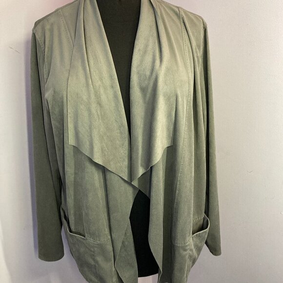 Max Studio Jackets & Blazers - Max Studio  Faux Suede Jacket, NWT, Size 2X